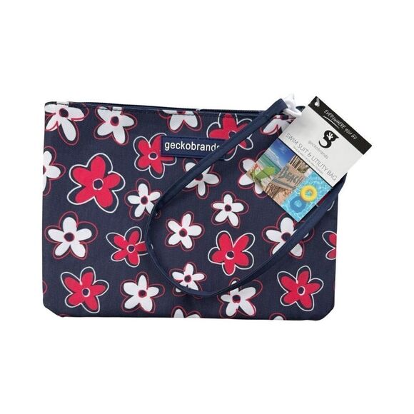 Gecko Brands Wet Dry Swim Suit and Utility Waterproof Bag  American Floral NWT - Picture 9 of 12